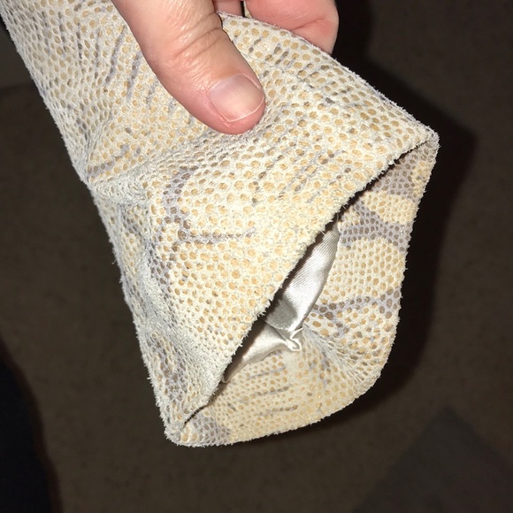 Python taupe and gray leather blazer - Picture 6 of 7